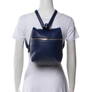 KARA Leather Backpack in Blue